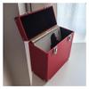tanyunji001 CD Storage Rack, Portable Wooden Vinyl Record Storage Case Multifunctional Leather Surface CD Albums Box view 3