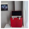 tanyunji001 CD Storage Rack, Portable Wooden Vinyl Record Storage Case Multifunctional Leather Surface CD Albums Box view 4
