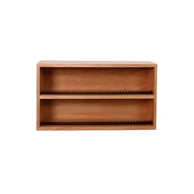 tanyunji001 CD Storage Rack, Double Decker Wooden CD Record Rack Tabletop Albums Display Shelf