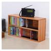 tanyunji001 CD Storage Rack, Double Decker Wooden CD Record Rack Tabletop Albums Display Shelf view 3