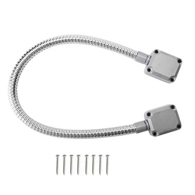 Large Door Loop Exposed Mounting Access Control Cable Wire Protection Sleeve, Stainless Steel Wire Guard with 8mm Inner Diameter for Sliding Door Access Control Systems