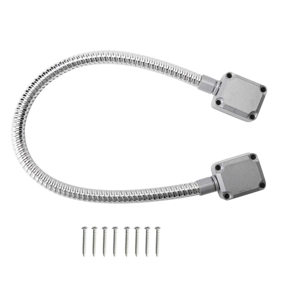 Large Door Loop Exposed Mounting Access Control Cable Wire Protection Sleeve, Stainless Steel Wire Guard with 8mm Inner Diameter for Sliding Door Access Control Systems