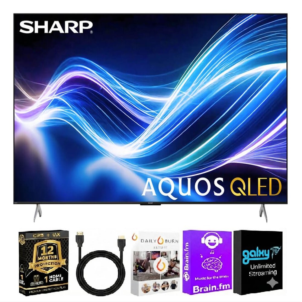Sharp 4TC55HP7KIT1 55 inch Class AQUOS QLED 4K Ultra HD Xumo Smart TV Quantum Color HDR Motion