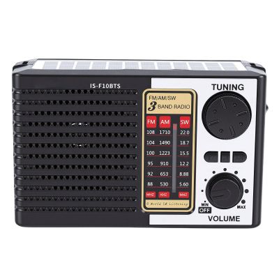 Wisoqu Portable Solar Emergency Radio, AM FM SW Receiver with LED Flashlight and USB Charging, for Camping Hiking Outdoor Emergency