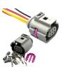 2set Of 6-pin Automotive Waterproof Wire Connector Car Sensor Female Connectors 42121200(Black -2set) view 3