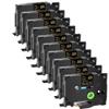 10 Pack 12mm x 8m Black on White Laminated Label Tape Compatible with TZ and TZe 334 Label Printers view 1