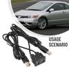 150CM Car Dash USB Panel Extension Adapter Cable for Audio Connection with Dual USB A Type Male Connectors view 3