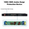 1U PDU Rack Mount Power Distribution Unit with 10 NEMA 5-15R Outlets, 15A 120V Surge Protector with 3600J 10KA Protection, 6ft Power Cord, LED Indicators view 4