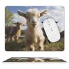 Cute Goat Mouse Pad for Office, Leather Mouse Mat with Non-Slip Base, Waterproof Desk Pad Protector for Home, Personalized Mouses Mat for Travel, Outdoor, 10" X 8" view 1