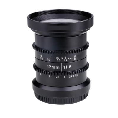 Compatible for Panasonic Micro Four Thirds M4/3 MFT 12mm T1.6 Large Aperture Manual Focus Low Distortion 4K Mini Cine Lens