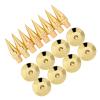 8 Pairs 6 x 36mm Copper Speaker Spike Isolation Feet, High - Grade Plated Base Pads with Balance Nut for Speakers, Amplifiers, Turntables and Audio Equipment view 2