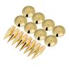 8 Pairs 6 x 36mm Copper Speaker Spike Isolation Feet, High - Grade Plated Base Pads with Balance Nut for Speakers, Amplifiers, Turntables and Audio Equipment view 4