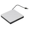 Alipis External DVD Burner and CD Drive USB 3.0 Ultra Portable Optical Drive Compatible with Laptop and Desktop Computers White view 1