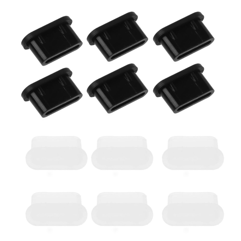 12Pcs Phone Tablet Type C Covers, Silicone USB C Charging Port Protector Caps Anti Cover