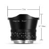 Compatible for Sony E Nikon Z Fuji X M4/3 Canon EOS M L Mount 7.5mm F2.0 APS-C Fisheye Large Aperture Camera Lens(M4/3) view 2