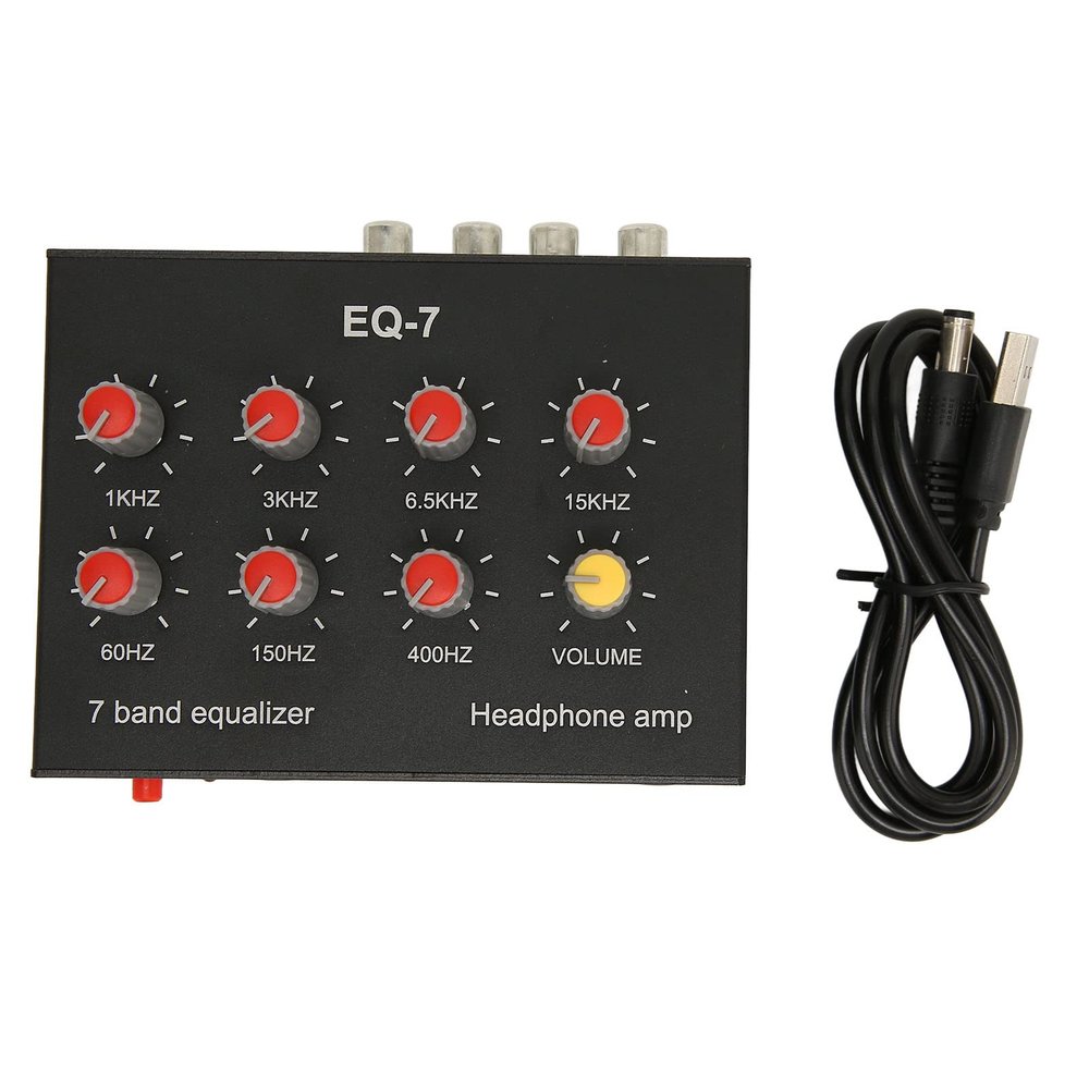 Socobeta Dual Channel 7 Band Digital Equalizer for Car Audio and Headphone Sound Enhancement Systems
