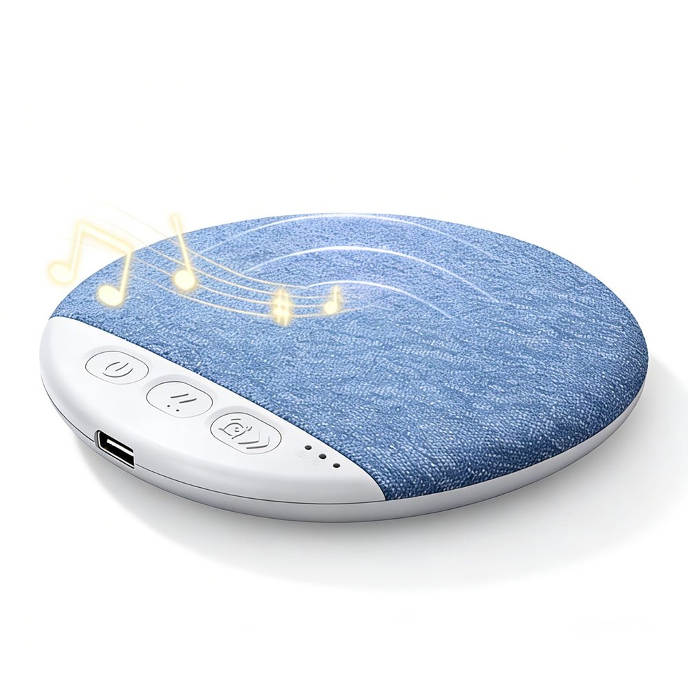 2 Pack Bluetooth Pillow Speaker for Sleeping, S1 Ultra-Thin Bluetooth Pillow Speaker with White Noise Timer Wireless Sleep Aid (Blue*1)