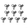 10-Pack Zinc Alloy Radiator Bleed Keys for Air Vent Square Hole Valves  Compact Plumbing Tool for Home Radiator Maintenance & Exhaust Valve Operation, 2.2 x 2.2 x 0.9 cm view 1