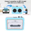 Pomya Cassette Tape Player, Convert Tapes to MP3 Format, Portable USB Cassette to MP3 Converter, Built in Dual Speakers and 3.5mm Headphone Jack, Headphone view 3