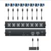 4/8 Ports USB Computer Synchronizer, DNF Brushed Gold Keyboard Mouse Distributor Controller/Sharer, for Game Studios, Security/Stock Market Surveillance, Offices(4 Ports) view 2