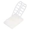 100Pcs Adhesive Cable Management Clips, Adjustable Nylon Strap Ties with Strong Self Adhesive Backing, Reusable Wire Clamps Organizer for Office Home Car Electronics (White) view 2