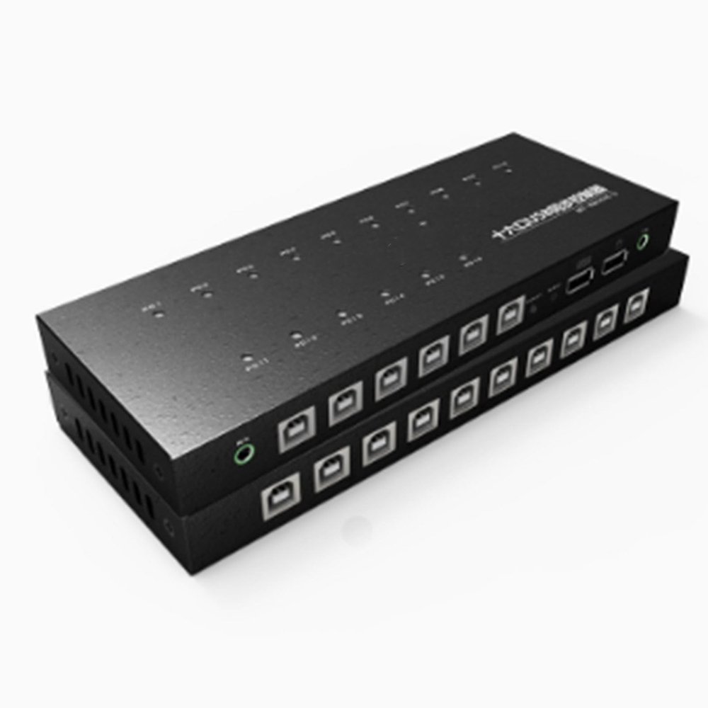 16 Port KVM Switch/Distributor - USB Keyboard Mouse Synchronizer Controller, Plug and Play Distributor Support for Windows/Linux and Other Systems, Game Controller for Multiple PCs