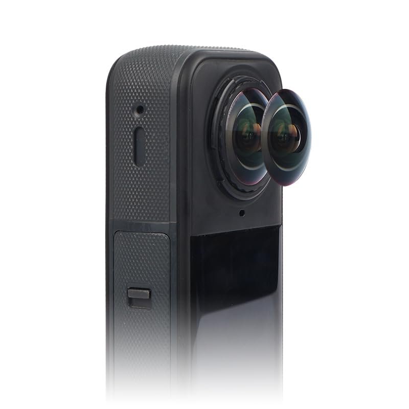 Interchangeable Lens Kit for Insta360 X5, Optical Glass Anti Scratch Anti Impact Protective Lenses, Sport Camera 360 X5 Camera HD Lens Replacement.