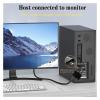 3.5mm Audio and VGA to HDMI-Compatible + Dual Monitor 1-in 2-Out Display Adapter,Compatible for Laptop Desktop PC view 3
