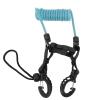 Brrnoo Diving Lanyard Diving Accessories Spring Coiled Lanyard Stainless Steel Wire Spring Coiled Camera Camera Arrow Storage Case Buckle for Light Tool (Lake Blue) view 1