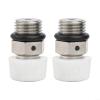 2-Pack Manual Radiator Air Vent Valve with Male Thread, Nickel-Plated Brass Bleeder Valve for Heating Systems, /8-Inch Size, Silver Finish(45661) view 2