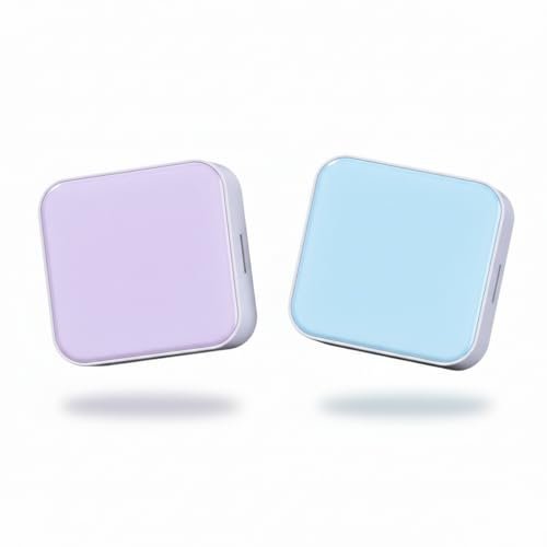 GizmoGlee MP3 Player: Portable, Screen-Free, with Wired Headphones & Speaker Play. with 4GB Memory Card (Stores 500+ Songs), HD Resin Panel, Ideal Student Gift. (Blue-Purple 2Pcs)