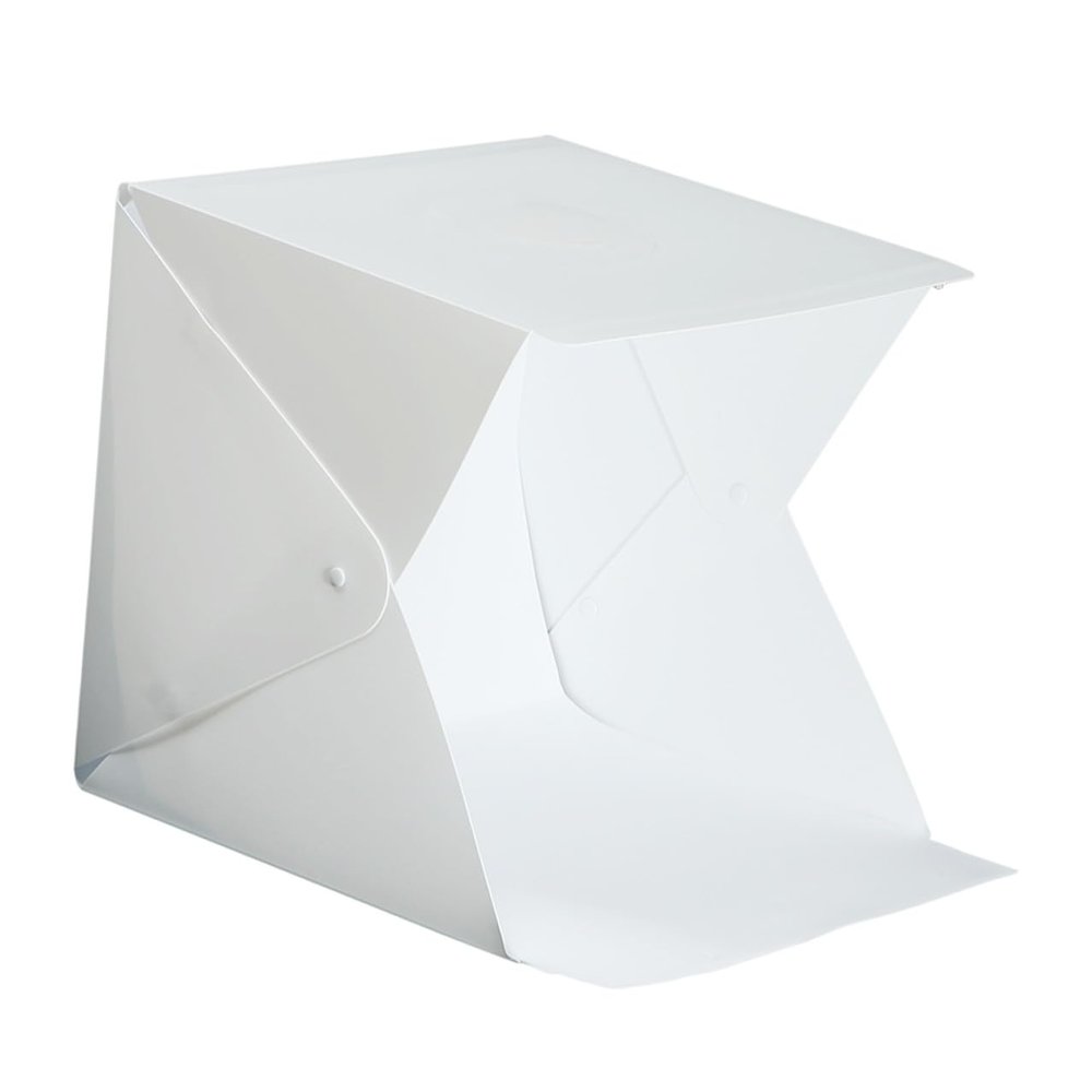 IWOWHERO 20cm Mini Folding Photography Light Tent with LED Lights with 4 Color Backdrops for Product and Jewelry Photography