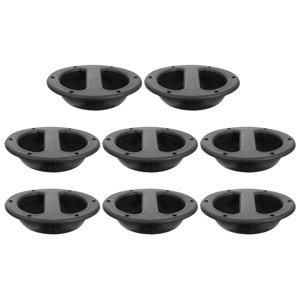 Kisangel 8pcs Black Abs Speaker Handles Set Professional Stage Speaker Case Lift Handles for Audio Equipment Transport and Cabinet Box Hardware