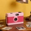 Dpofirs Vintage 35mm Film Camera, Reusable Camera Built in Flash Manual Focus 28MM f/8 Lens for Travel Photography and Creative Shots (Pink) view 2
