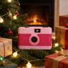 Dpofirs Vintage 35mm Film Camera, Reusable Camera Built in Flash Manual Focus 28MM f/8 Lens for Travel Photography and Creative Shots (Pink) view 3