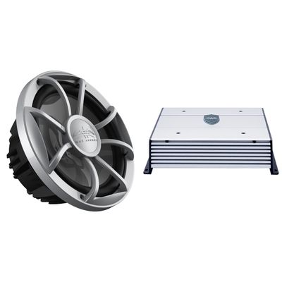 Wet Sounds Recon 10" Free Air Marine Subwoofer & HTX1 Mono Amp Bundle