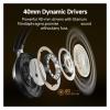 Compatible for QCY H3 Pro ANC Wireless Headphone 50dB Noise Canceling Hi-Res Spatial Audio Earphone with LDAC 5.4 Over Ear Headset(White) view 4