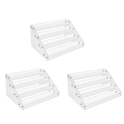 BTMFHOA Aboiled 4-Tier Clear Acrylic CD Holder - Stylish DVD/CD Display Rack & Vinyl Record Storage Stand