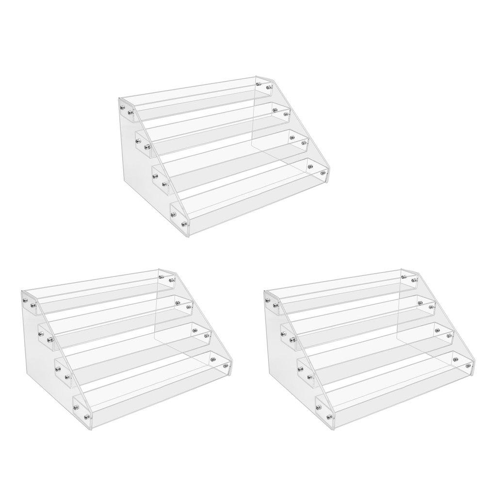 BTMFHOA Aboiled 4-Tier Clear Acrylic CD Holder - Stylish DVD/CD Display Rack & Vinyl Record Storage Stand