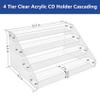 BTMFHOA Aboiled 4-Tier Clear Acrylic CD Holder - Stylish DVD/CD Display Rack & Vinyl Record Storage Stand view 2