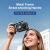 SZZCNOX Metal Handle Grip Kit for DJI OSMO Action 6 with Cage, Camera Street Photography Grip Set for DJI Action 6, Quick Release Handle with Shutter Button,Cold Shoe,1/4'' Screw Hole,Wrist Strap view 2