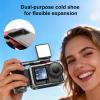 SZZCNOX Metal Handle Grip Kit for DJI OSMO Action 6 with Cage, Camera Street Photography Grip Set for DJI Action 6, Quick Release Handle with Shutter Button,Cold Shoe,1/4'' Screw Hole,Wrist Strap view 4