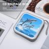 VstaDank Dolphins CD Case Portable Zipper CD Case 40 Capacity Hard Plastic DVD Cases Holder Large Storage Disc Wallet Bag for Car Home Travel DVD Collection Bag view 4