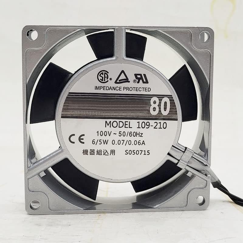 109-210 AC100V 0.07/0.06A 6/5W 8020 8cm 2-pin Inverter Cooling Fan
