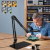 12X Magnifying Glass with Light and Stand: 27 Inch Extra Long Arm view 1