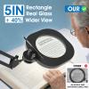 12X Magnifying Glass with Light and Stand: 27 Inch Extra Long Arm view 3