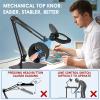 12X Magnifying Glass with Light and Stand: 27 Inch Extra Long Arm view 4