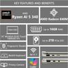 Lenovo Yoga 7 2-in-1 Laptop | 14" WUXGA OLED Touch (100% DCI-P3 600nits HDR) | AMD 6-core Ryzen AI 5 340 (Up to 50 Tops) | 16GB DDR5 2TB SSD Backlit Fingerprint Wi-Fi7 w/Pen Win11 w/DLCA Accessory view 3