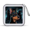 VstaDank Doberman Pinscher CD Case Portable Zipper CD Case 40 Capacity Hard Plastic DVD Cases Holder Large Storage Disc Wallet Bag for Car Home Travel DVD Collection Bag view 1