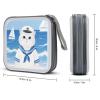 VstaDank Cute Clothes Cat CD Case Portable Zipper CD Case 40 Capacity Hard Plastic DVD Cases Holder Large Storage Disc Wallet Bag for Car Home Travel DVD Collection Bag view 2